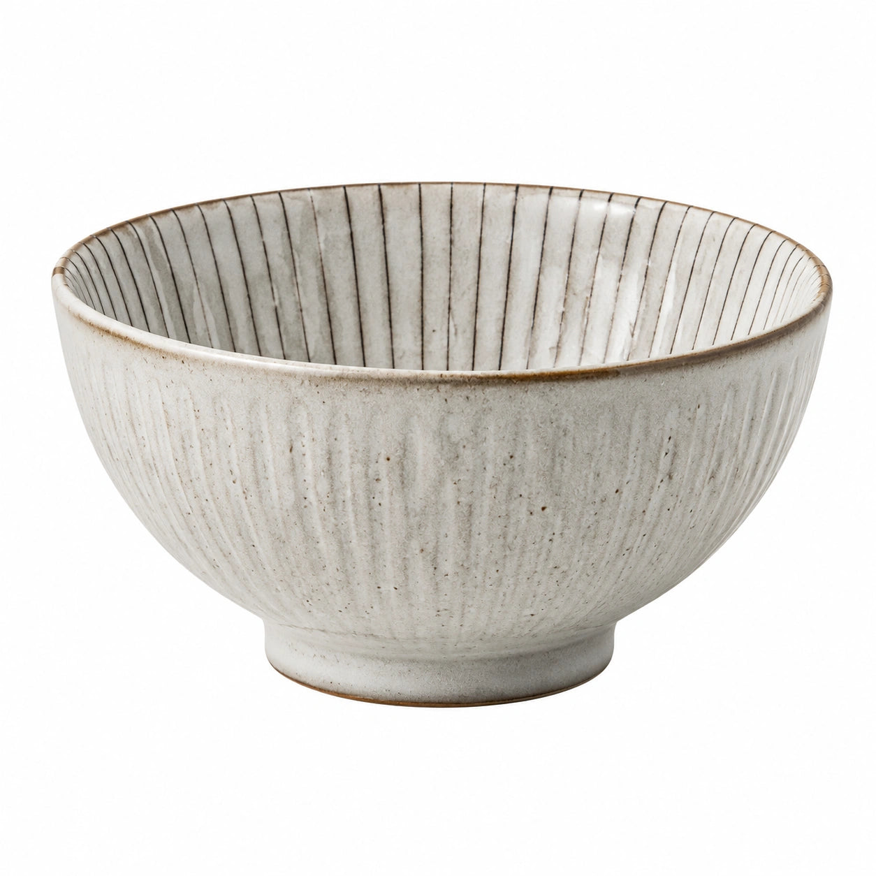 Cuenco de cerámica 18 cm beige texturizado para servir