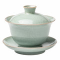 Gaiwan de cerámica verde celadón 180 ml con tapa y platillo para té